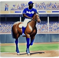 Jackie Riding Robinson Hand Signed by Charis