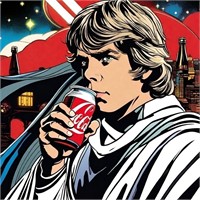 Luke Skywalker Soda Saber Hand Signed by Charis