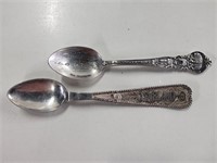 2 Sterling Silver Spoons 17.1gr TW