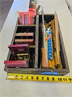 Wooden Crate w/ Woodworking Tools