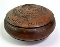 Vintage Hand Carved Asian Wooden Bowl