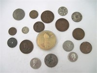 Mixed Lot of Coins and Tokens