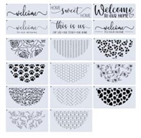 17PCS STENCILS&TEMPLATES FOR PAINTING/WOOD ART