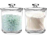 YOUNGEVER 15OZ CLEAR PLASTIC APOTHECARY JARS (SET
