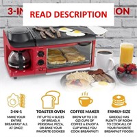 $80  Nostalgia 4-Slice Red Toaster Oven (1500-Watt