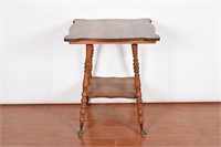 Antique Oak Ball & Claw Parlor Table