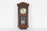 Antique Signed/No'd German Pendulum Wall Clock