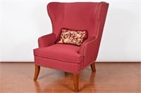 La-Z-Boy Red Upholstered Wing Back Chair