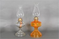 Vintage Amber & Clear Oil Lanterns