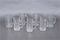 Vintage Handled Glass Mugs