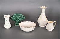 Vintage Hull Pottery, Belleck Vases, Lenox Bowl