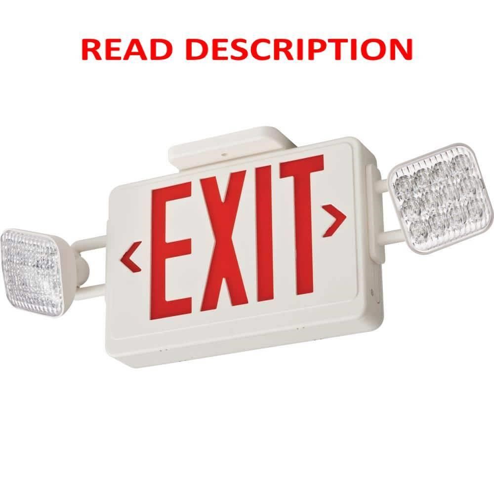 $49  20W ECRG SQ 120V/277V LED Exit/Emergency Unit