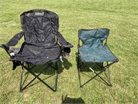 TWO FOLDING CAMP CHAIRS