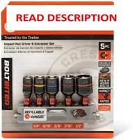 $24  Crescent - Bolt Extractor Set  1-7/8  5Pc Rai