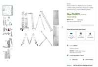 N4506  Ktaxon Scaffold Ladder 15.5ft 7 in 1