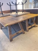 Rustic Wood Bench Table 120" x 40" x 31"