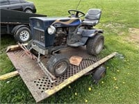 Allis Chalmers Riding Mower with Blade & Trailer