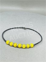 vibrant Uranium bead necklace