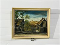 original painting of village