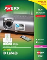 $36  Avery ID Labels 1.25x1.75  Pack of 1600