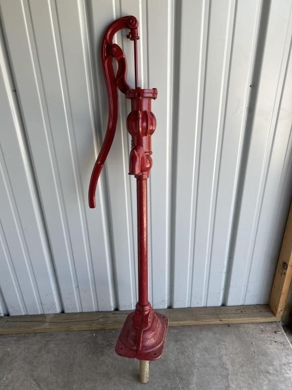 Antique Red Jacket Water pump