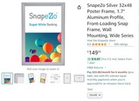 R452 SnapeZo Silver 32x48 Poster Frame 1.7