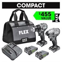 FLEX COMPACT DRILL & IMPACT DRIVER $190