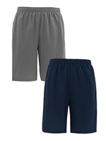 R7340  Athletic Works Mens Active Shorts 2-Pack