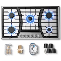Gas Cooktop 36 Inch, Gas Stove Top Bulit-in with 5