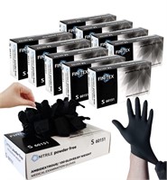FINITEX - Black Nitrile Disposable Gloves Small