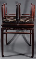Qing Dynasty red sandalwood four square table set