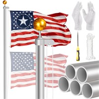 Flag Pole for Outside in Ground 20FT 13 Gauge