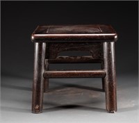 Qing Dynasty red sandalwood seat