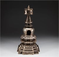 Silver pagoda of Qing Dynasty