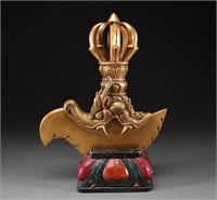 Bronze gilt artifact of Qing Dynasty