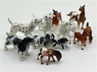 Miniature Bone China Figurines - Dogs and Horses