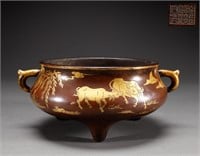 Bronze scented incense burner in Qing Dynasty