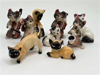 Cat Bone China Figurines - Made in Japan