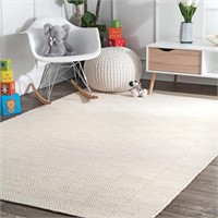 $101  nuLOOM Ago Wool Area Rug  Cream