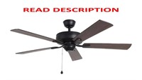 $70  Harbor Breeze 52-in Black Indoor Ceiling Fan