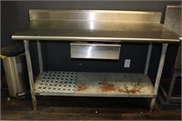 Stainless Table 1 Drawer  36 x 60 x 42