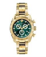 Versace Men's Green Gold Tone 44mm Quartz Watch