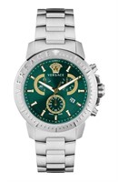 Versace Men's Green Gold Dial Chrono Quartz Watch