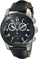 Tissot Men's Black Leather Strap Quartz Watch