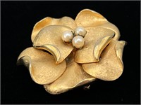 Francois Blooming Flower Brooch - Vintage