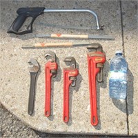 2 Rigid Pipe Wrenches Ridgid No. 11 Hex 3/8 - 3/4,