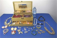 Jewelry Box FULL Of Jewelry: Bug & Leopard Brooch,