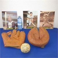 2 Old Baseball Gloves, Old Jelinek Baseball,
