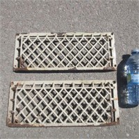 2 Cast Iron Air Vent Covers