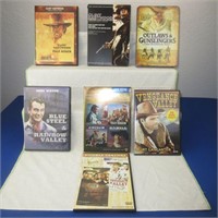 7 Western DVDs: 2 Clint Eastwood, 2 John Wayne,